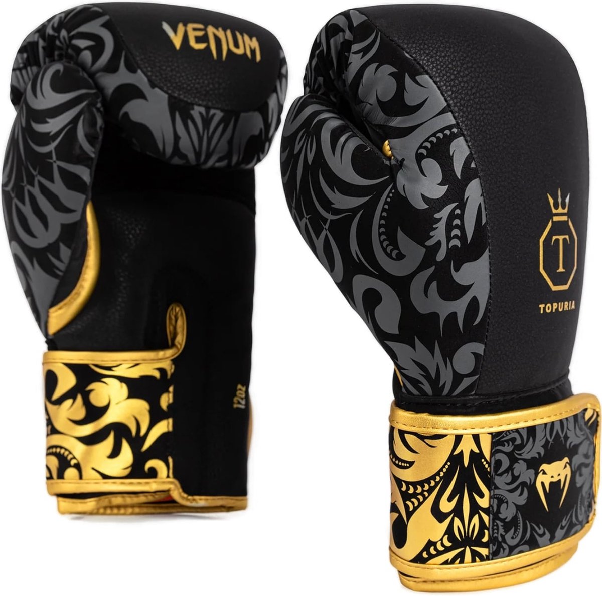 Venum x Ilia Topuria Unmatched Boxing Gloves Black Gold