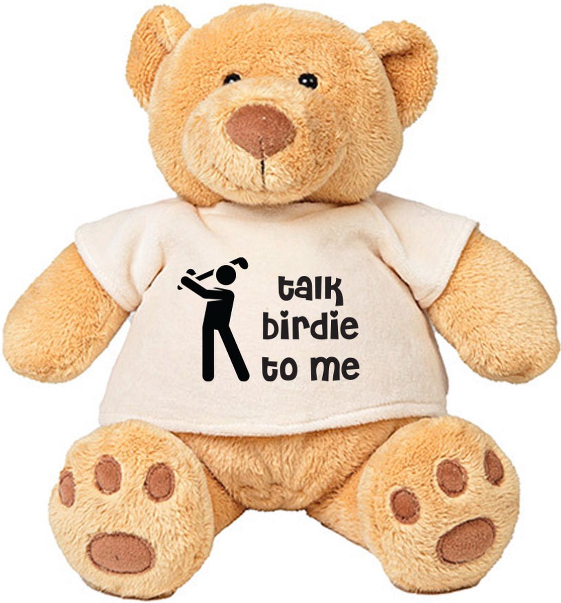 Pluche Beer Talk Birdie To Me - golf - sport - grappig - knuffel - cadeau - beertje