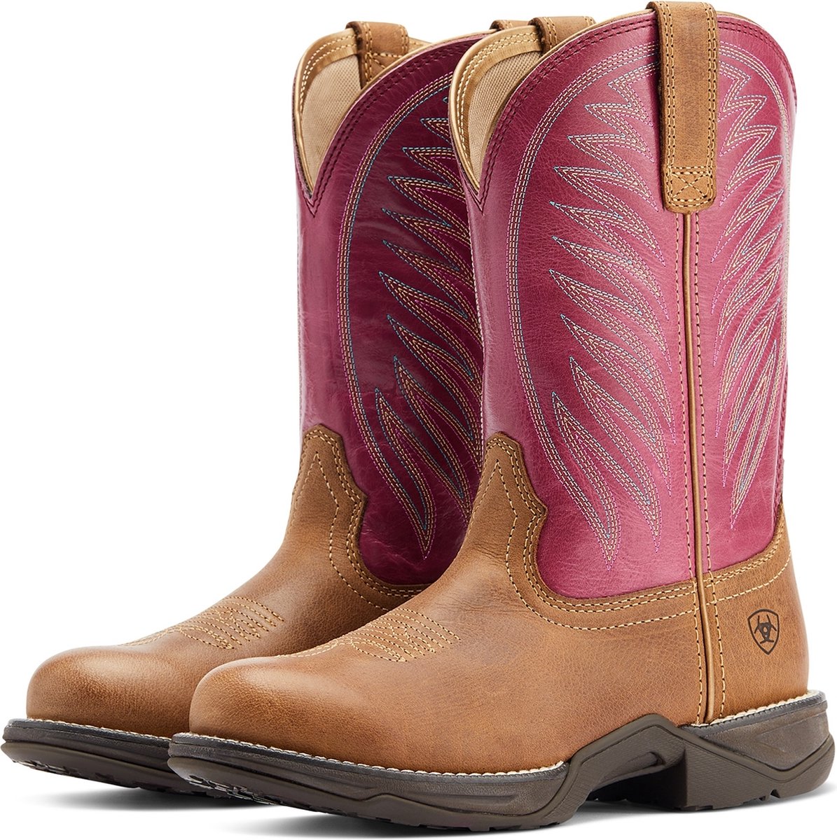Ariat ANTHEM ROUND TOE II western rijlaarzen bruin roze 38 (5 UK)