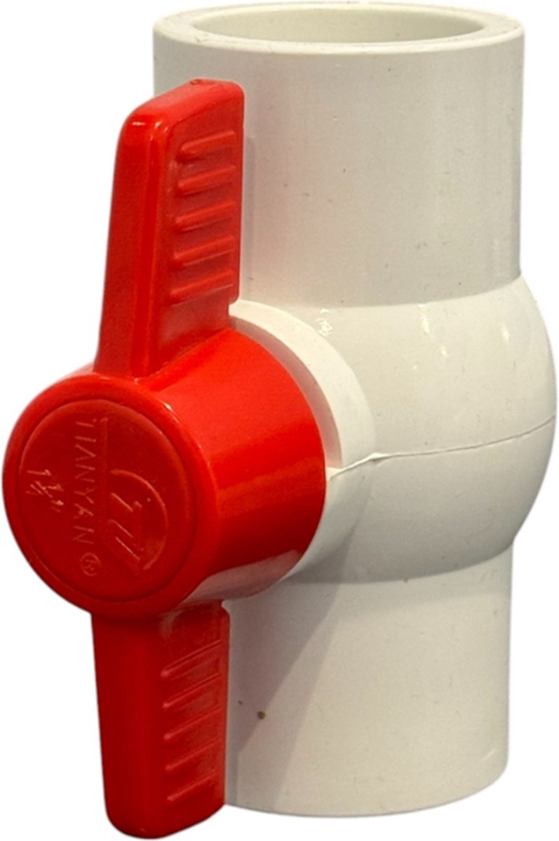 Kogelafsluiter/kogelkraan PVC 40 mm wit (Sani-Reducer)