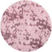 vidaXL - Hoogpolig - vloerkleed - NAVARRA - 100x100 - cm - polyester - stoffig - roze