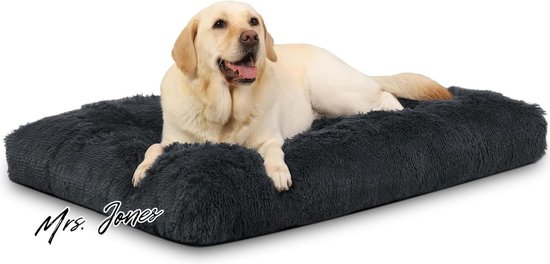 KSIIA Hondenbed, wasbaar, pluche, 90 x 60 cm, antislipbodem, hondenmat KSIIA Hondenbed, wasbaar, pluche, 90 x 60 cm, antislipbodem, hondenmat