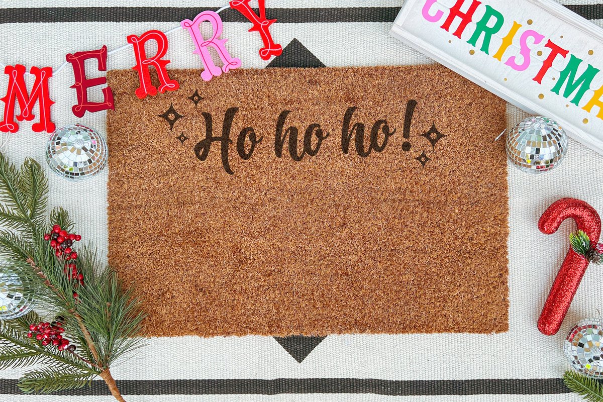 Ho Ho Ho | 90x60 cm | Nieuwe huis cadeau | Ingangsmat | Deurmat met stijl | Verhuizing cadeau | Praktisch & trendy | Perfect voor binnenkomst | Cadeau voor nieuwe woning