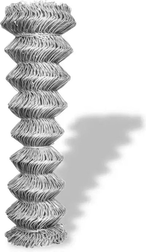 vidaXL Chain Link Fence Steel 3' 3"x49' 2" Green