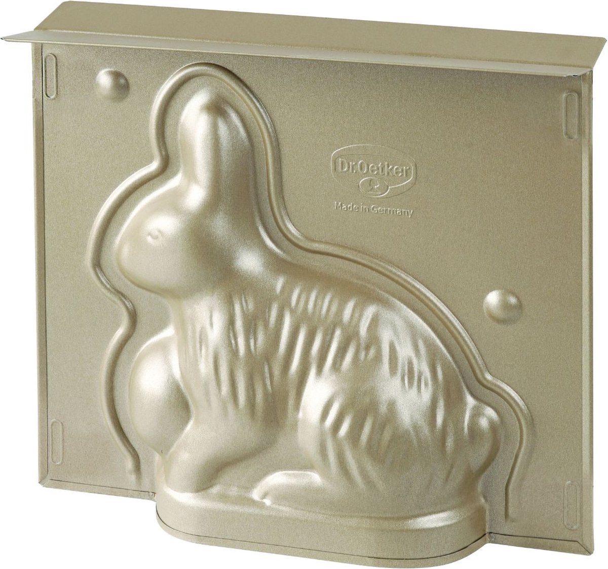 Dr. Oetker bakvorm Paashaas met antiaanbaklaag 600ml - goud