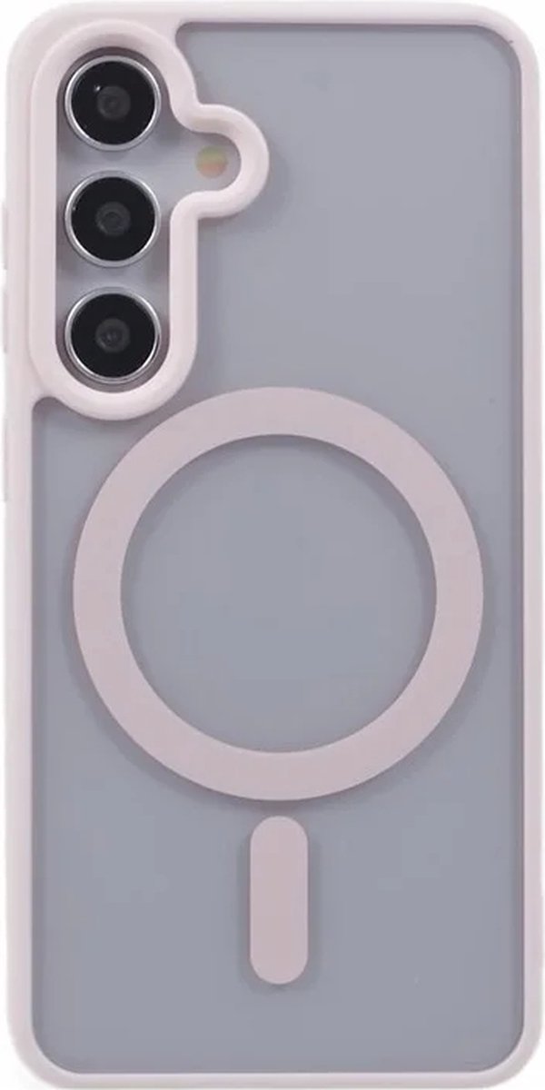 Phonesta Basic MagSafe Back Cover hoesje voor Samsung Galaxy S23 FE - Transparant/Roze