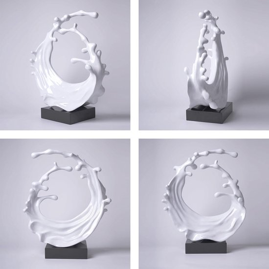 HAUCOZE Zeepaard standbeeld beeldje oceaan decor moderne sculptuur thuis geschenken ornament tafel middenstuk ambachten polyresin kunst wit 34 cm HAUCOZE Zeepaard standbeeld beeldje oceaan decor moderne sculptuur thuis geschenken ornament tafel middenstuk ambachten polyresin kunst wit 34 cm