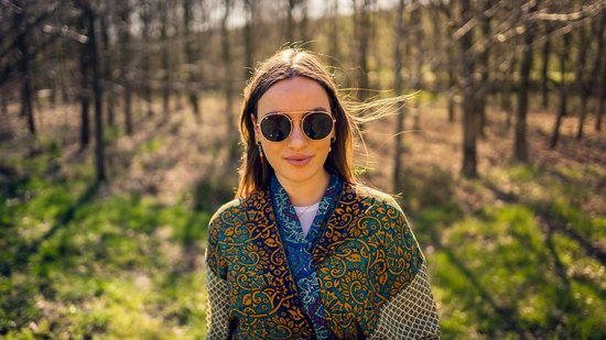 Croon Zonnebril Ozzy Unisex Rond Goud/bruin van Croon — afbeelding 5