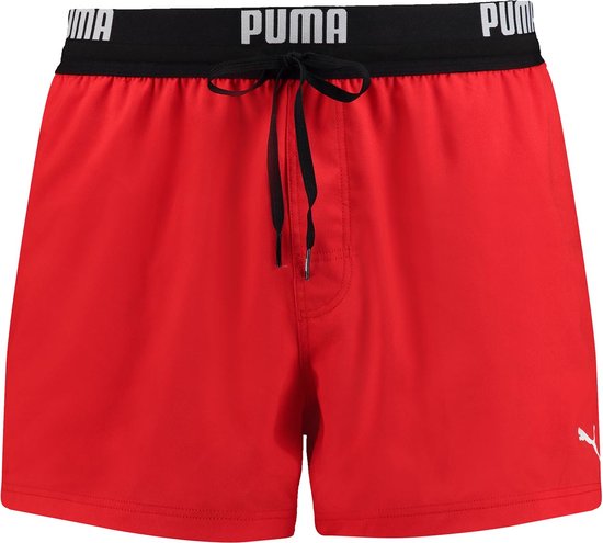 PUMA Swim Logo Short Heren Zwembroek - rood - Maat M