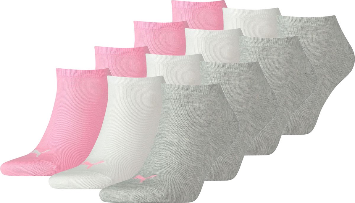 SOKKEN 12 paar Puma sneaker onzichtbare sokken 49 Unisex sokken voor dames en heren Roze