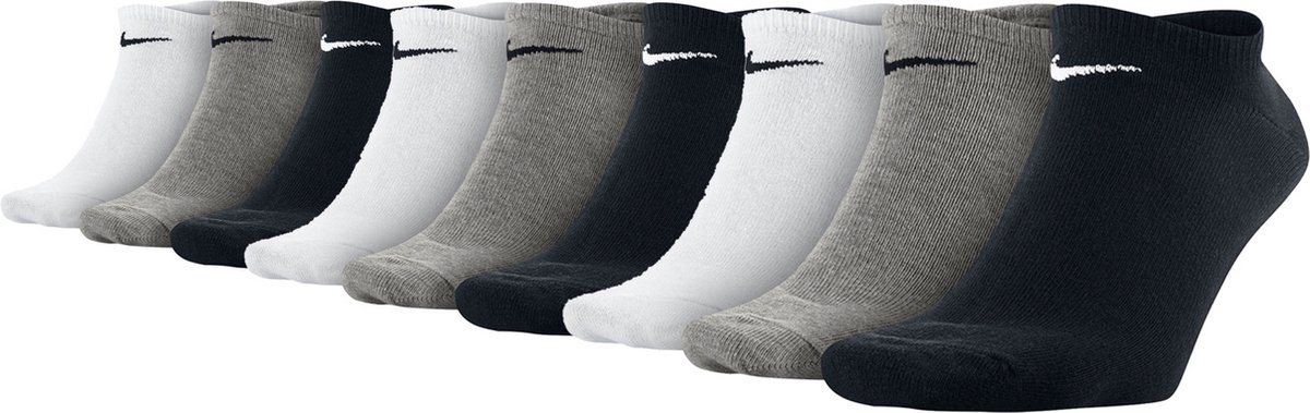 SOKKEN 9 paar Nike sneaker sokken no show sokken /veelkleurig SX7678 Zwart