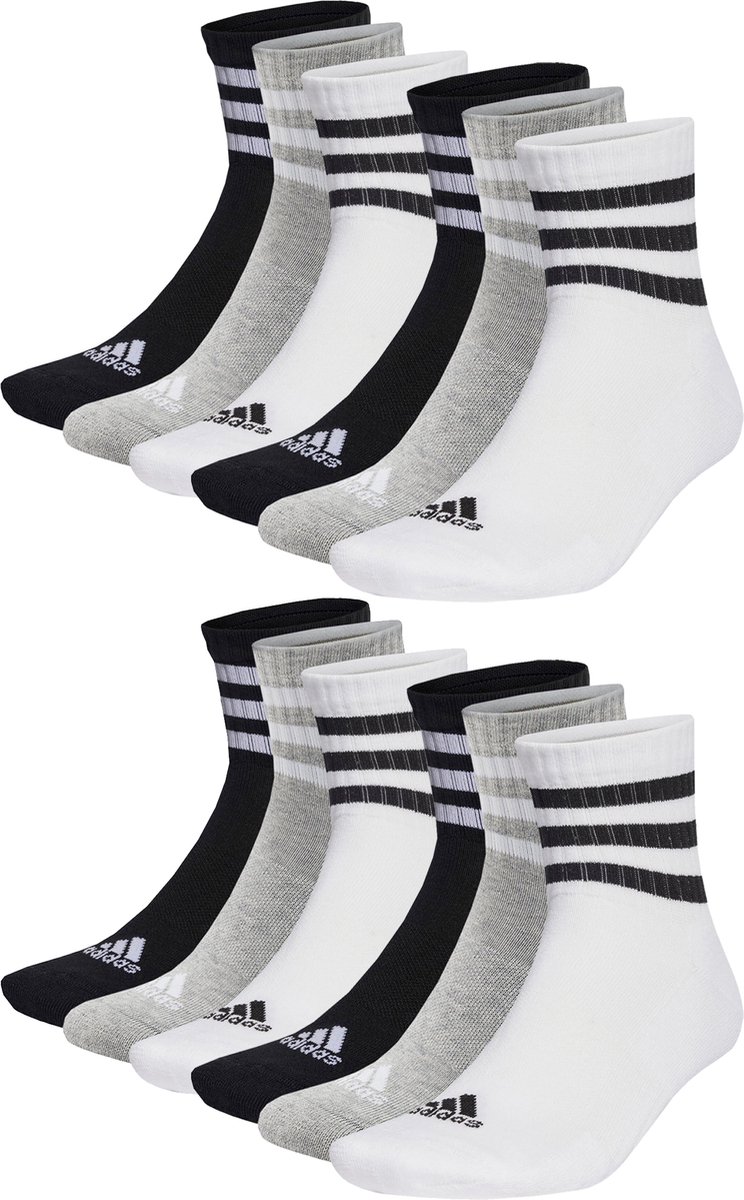 12 paar adidas C Sportswear MID 12p Mid Cut sokken uniseks sportsokken Multicolor