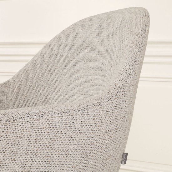 Nolon Nino-Mae Tabouret de Bar Beige Mixte - Piètement Zwart - 75 cm - Tabouret Haut - Tabouret de Bar avec Dossier - Design - Scandinave - Confortable