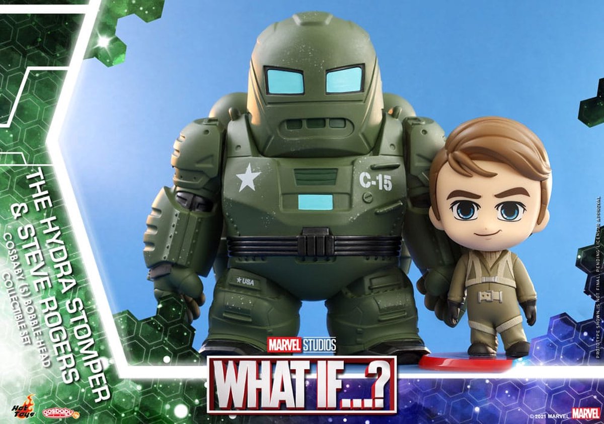 Hot Toys What If...? Cosbaby (S) Mini Figuur Hydra Stomper & Steve Rogers 10 cm Mini-Figuur
