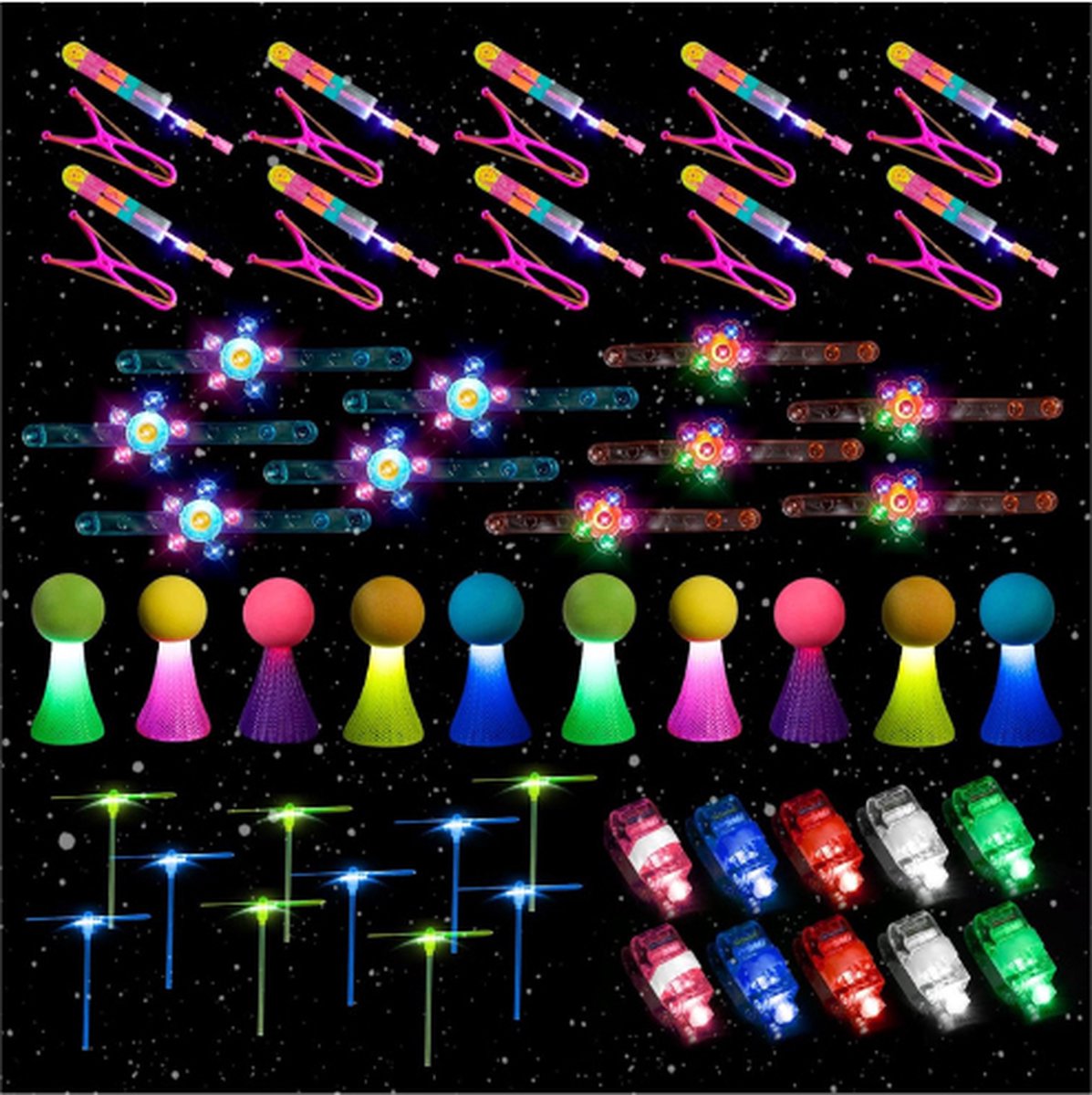 LED Feestspeelgoed - 50 Stuks LED Light Up Speelgoed - LED-Armbanden Voor Kinderen - LED-Lichtspeelgoed Voor Kinderen - Voor Feest, Kinderverjaardag, Carnaval, Kerstmis, Halloween