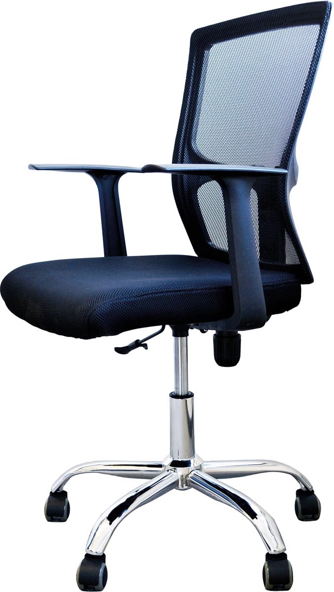 BRASQ OC200 Ergonomische Bureaustoel Zwart met Ademend Mesh - afbeelding 2