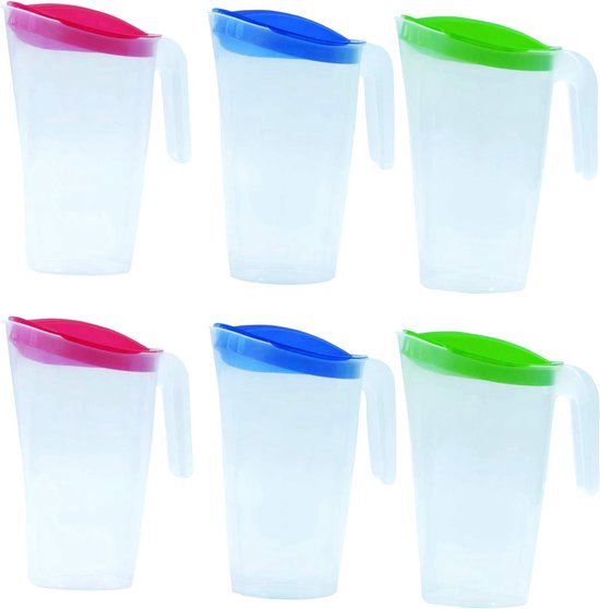 Gerimport water karaf - 2x - 1 liter - glas - Sapkan - waterkan bestellen