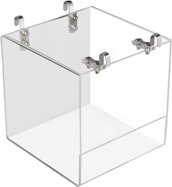 Acryl Vogelbad Douchebak met Haken - Vogelbadhuis Accessoires voor Vogelpapegaaien en Valkparkieten