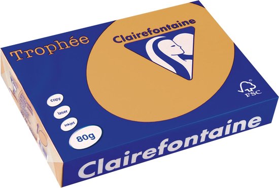 Clairefontaine Trophée gekleurd papier, A4, 80 g, 500 vel, caramel