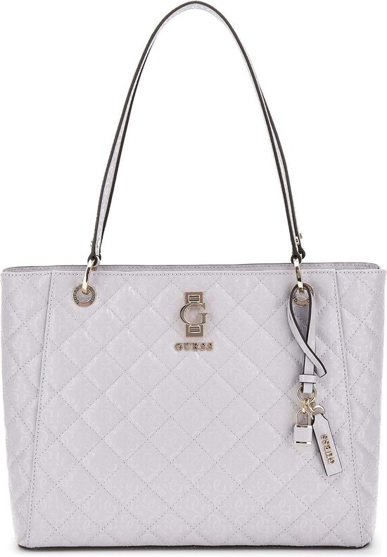 GUESS schoudertas Aldina Noel Tote Bag Cream White crème