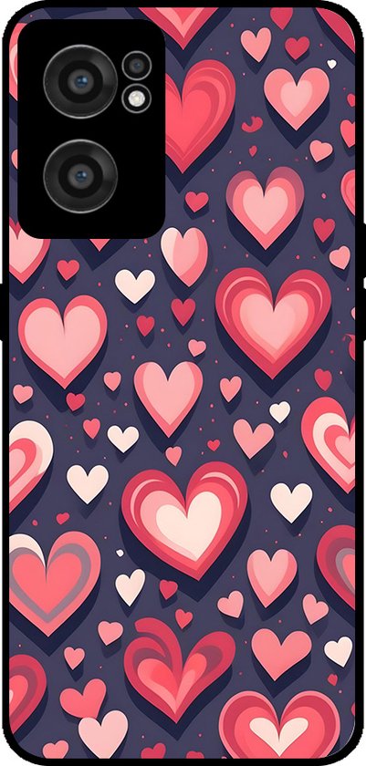 Coque Smartphonica pour OnePlus Nord CE 2 avec motif Hartjes - Coque arrière en TPU avec Design cœurs pour OnePlus Nord CE 2 5G