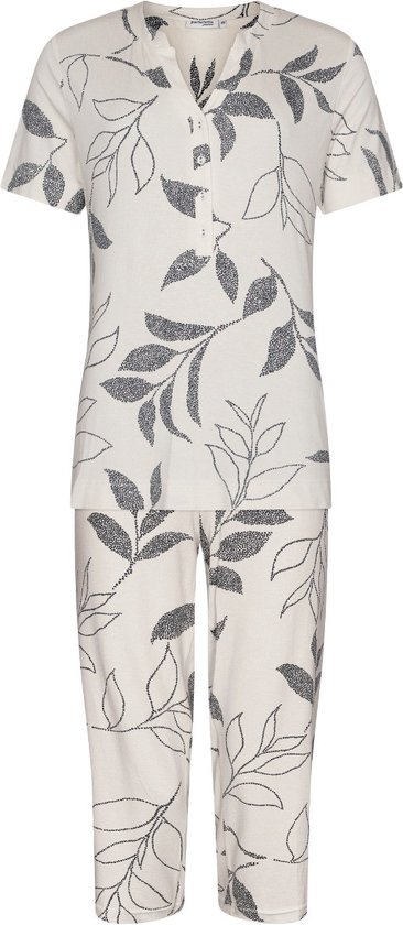 Pastunette Premium Pyjama Leaf Shadows - Viscose - Beige/Grijs - Maat 38