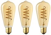 Lybardo - E27 LED Lamp - 3-pack - 3 staps Dimbaar - 4W - 2500K Warmwit Licht