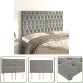 vidaXL Têtes de lit 4 pcs - Velours - Gris clair Tête de lit - Oreiller - Décoration de lit - Velours - Grijs