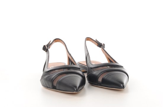Escarpins femme Maury slingback en cuir noir