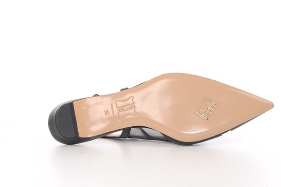 Escarpins femme Maury slingback en cuir noir