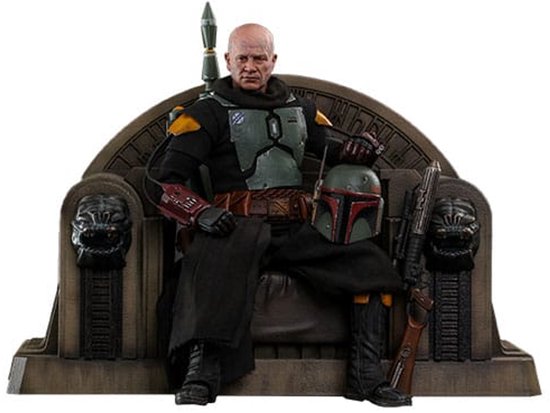 Hot Toys Star Wars The Mandalorian - Boba Fett  Repaint Armor  And Boba Fett Repaint Armor And Throne 16 Tms056 4895228608802