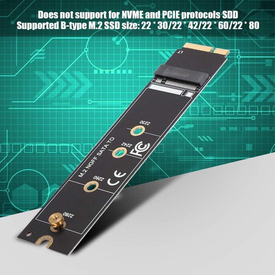 thumbnail image 2 of 2012 MacBook Air A1466 A1465 A1425 SSD To SATA Adapter Card - Original Slot 2 of 6