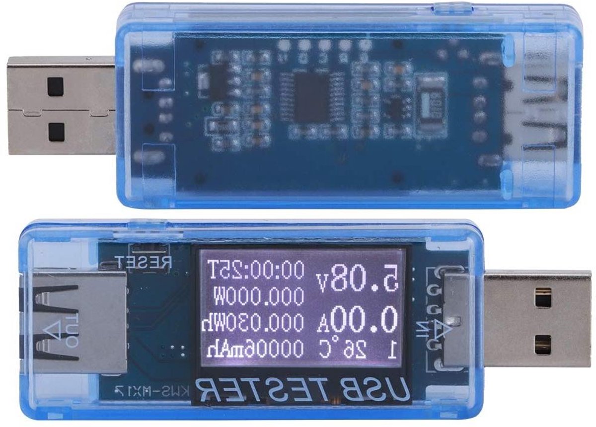 Spanningstester Digitaal voor Industrieel Gebruik - Hoge Precisie Stroom Voltmeter - Draagbaar - Elektronische Componenten - Blauw .