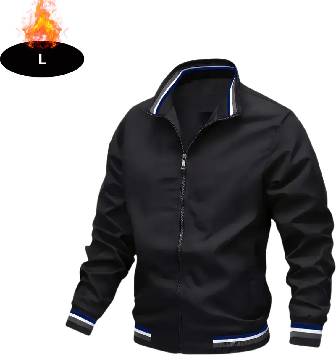 Livano Windjas Heren Parka Lente & Herfst Jas Volwassen Windjack Windbreaker Outdoor Zwart