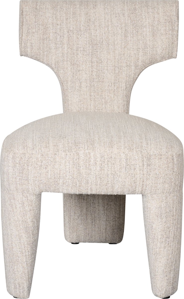 Eetkamerstoel Alby - Textiel - Zand - 54x83x67 cm (BxHxD) - Chenille Stof
