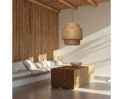 Bamboe hanglamp Santi -Ø50cm- ronde bamboe hanglamp - 4Shine