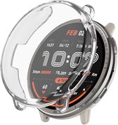 Strap-it Schokbestendig TPU bescherm hoesje - case geschikt voor de Amazfit Active 2 (transparant)
