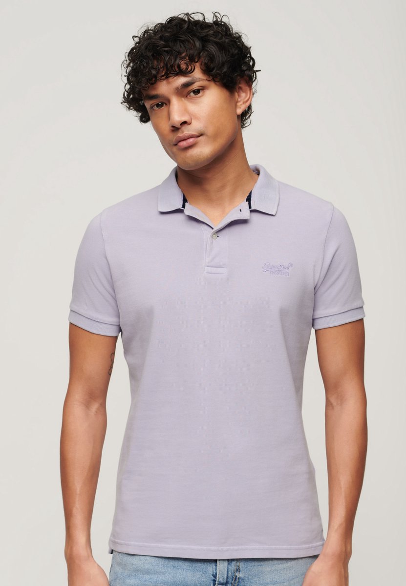 Superdry Vint Destroy Korte Mouw Poloshirt S Man Paars