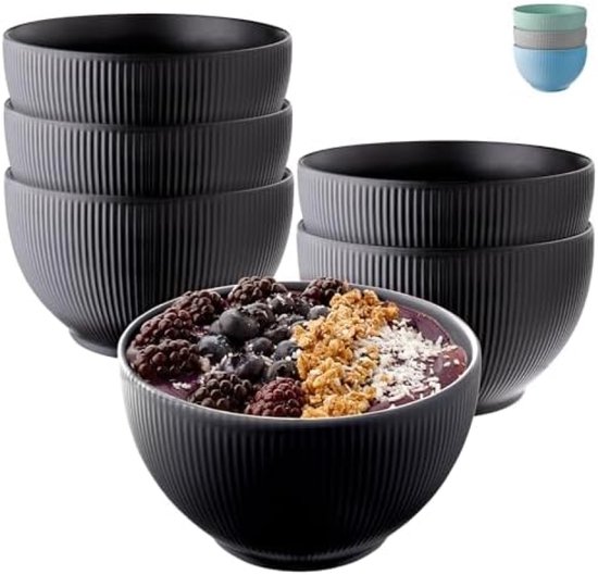 LOT de 4 bols pour le petit-déjeuner, bols en céramique rustique blanche, bols à soupe faits main, poterie en grès biologique - France