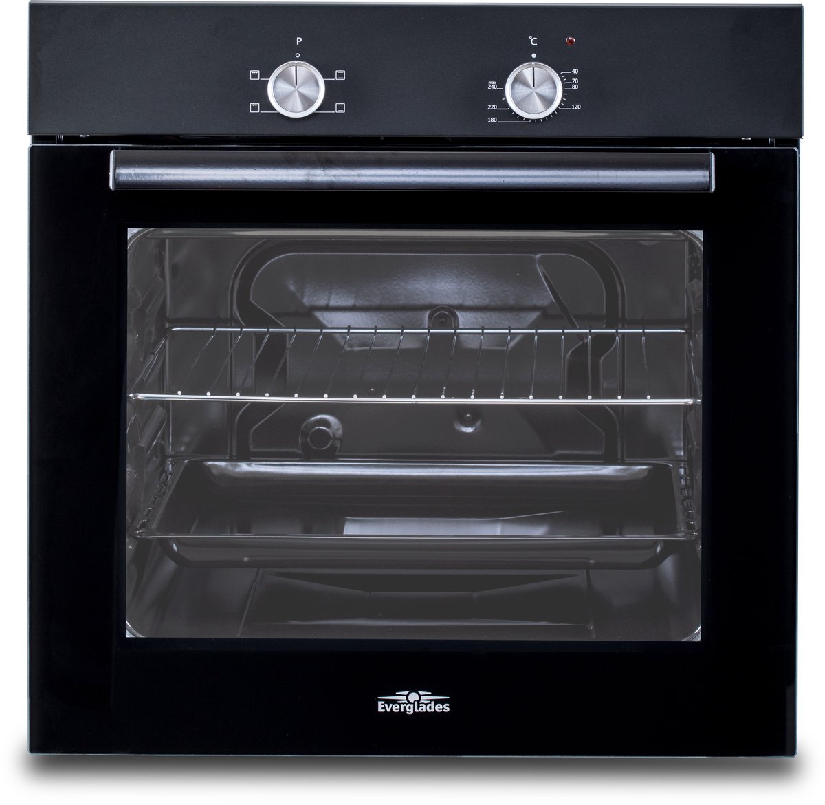 Everglades EVBI4600 - Inbouwoven Zwart - Zwart Glas - 62 Liter - 4 Oven Standen - A Klasse - 5 Jaar Garantie