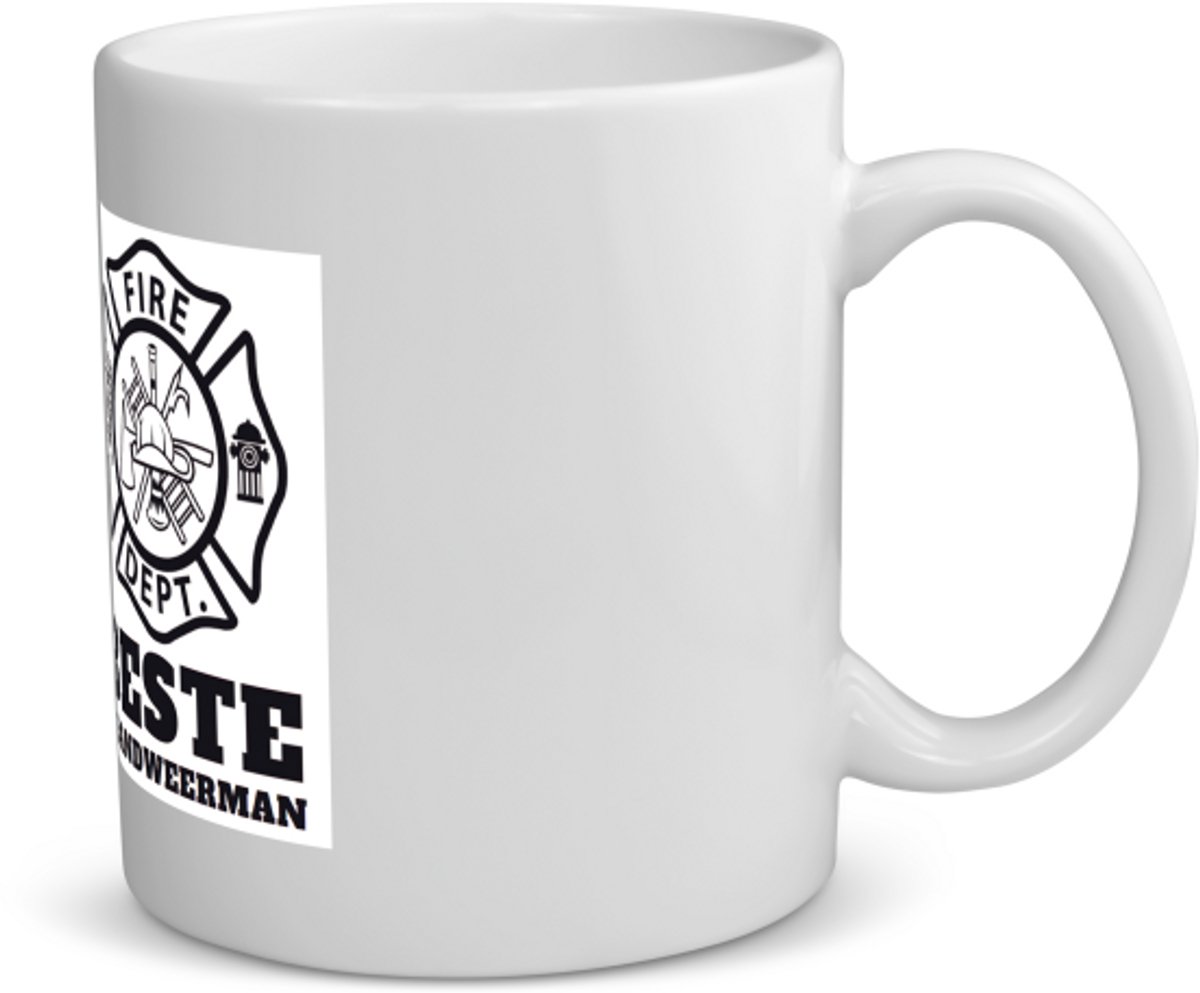 Beste brandweerman Mok met opdruk - beste brandweerman - firefighter - cadeau - 350 ML inhoud