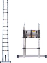 Bol.com Telescopische Ladder Quorin - 25m - Uitschuifbare Multifunctionele Roestvrijstalen Ladder - Draagbare Stevige Zolderladd... aanbieding
