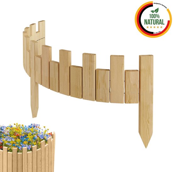 Floranica Bordure Flexible De Parterre Imprégnée 100 X 40 Cm Anthracite