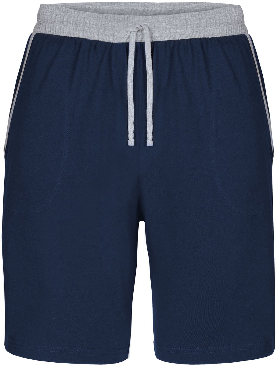 Ladeheid Heren Pajamabroek – Long – Elastische Tailleband met Koord - 100% Katoen - LA-LA40-253-PP - Marineblauw-Melange - S