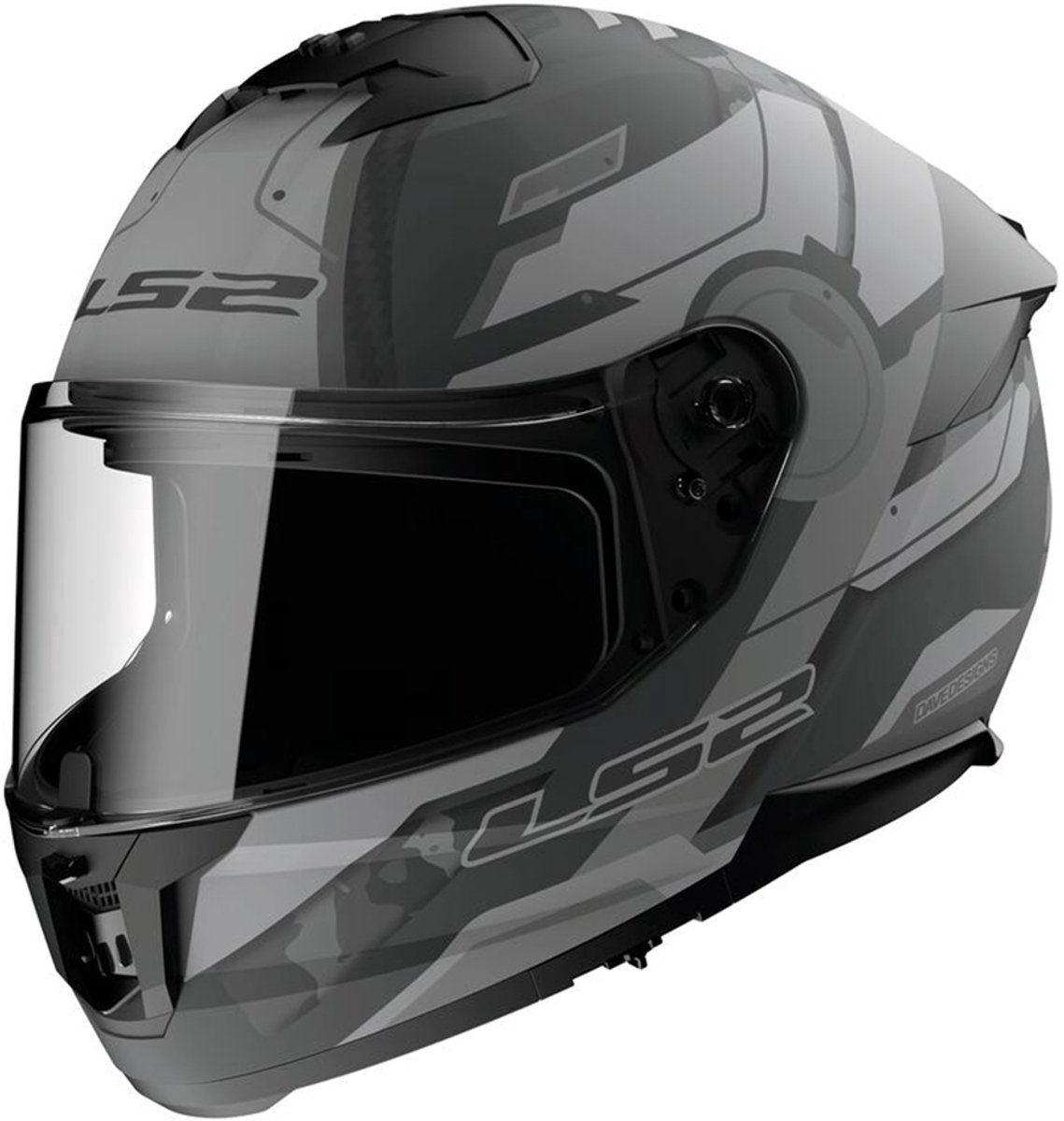 LS2 FF808 Stream II Shadow Mat Titanium Grijs Integraalhelm - Helm