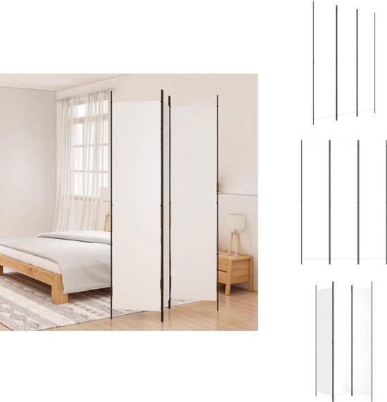 vidaXL Séparateur de pièce 3 panneaux 150x220 cm Blanc