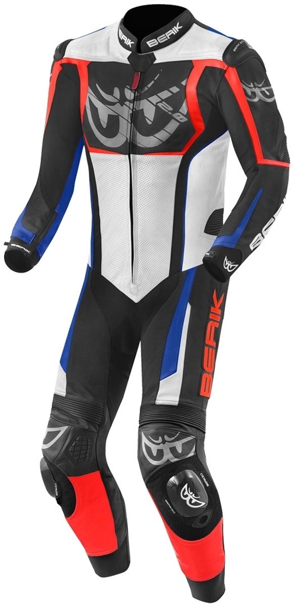 Berik NexG Zwart Rood Blauw Grijs 1-Delig Motorpak - Racepak