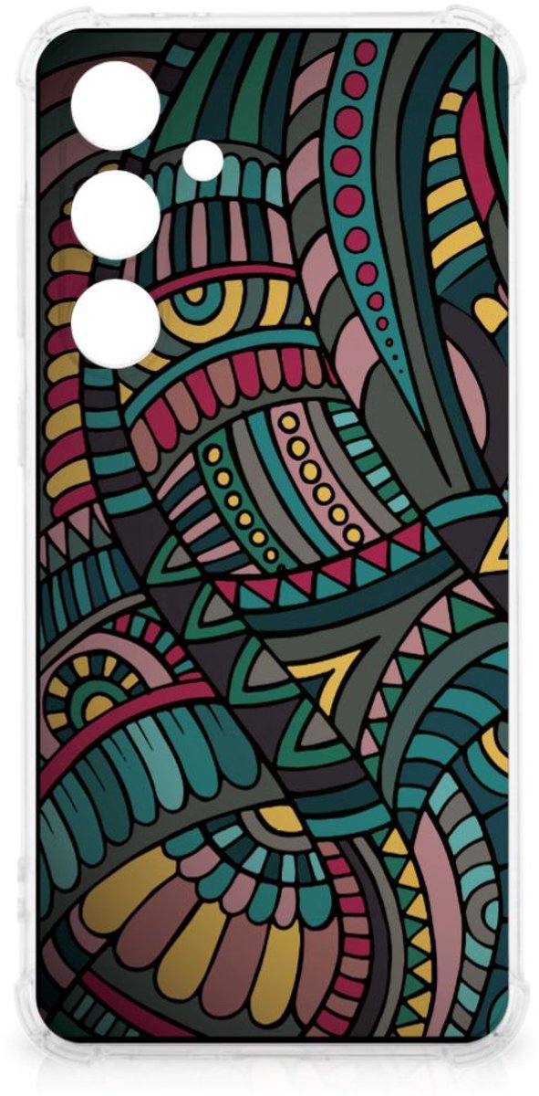 Samsung Galaxy S24 FE Doorzichtige Silicone Hoesje Aztec