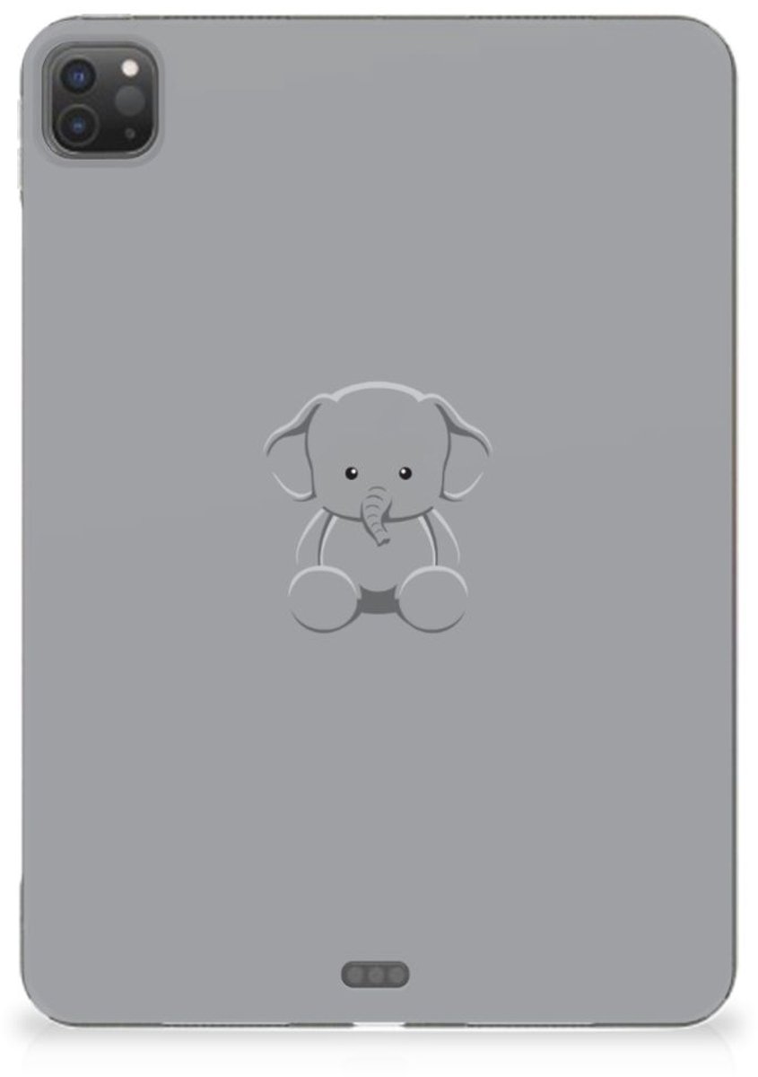 iPad Pro 11 (2024) Tablet Back Cover Grijs Baby Olifant