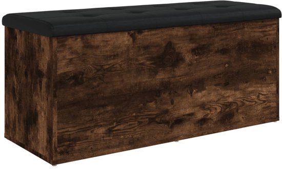 Opbergbankje 62x42x46 cm bewerkt hout grijs sonoma eikenkleurig